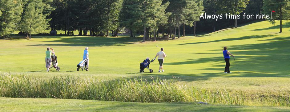 Picturesque nine hole golf course in Lanark Ontario, near Perth and Ottawa - tree lined fairways, meandering creek and challenging elevation changes