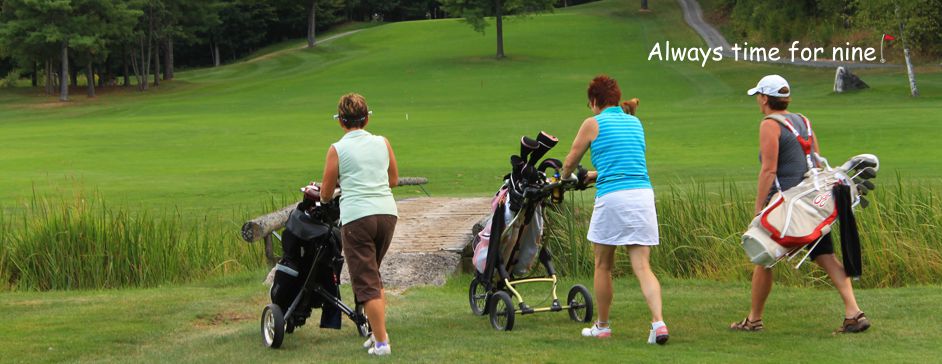 Picturesque nine hole golf course in Lanark Ontario, near Perth and Ottawa - tree lined fairways, meandering creek and challenging elevation changes